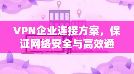 VPN企业连接方案，保证网络安全与高效通信