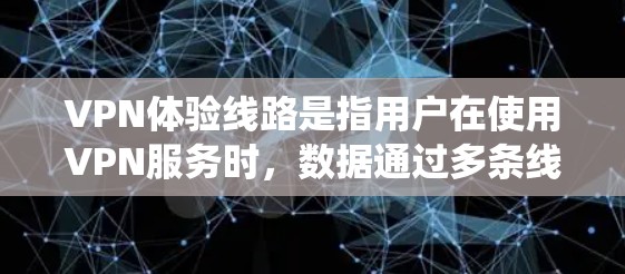 VPN体验线路是指用户在使用VPN服务时，数据通过多条线路传输，通常涉及多个国家或地区的服务器。这一机制旨在提升网络性能和安全性，同时绕过地区限制。以下是对VPN体验线路的详细分析和建议